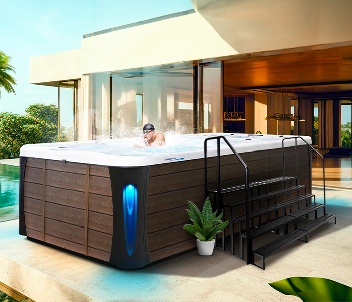 Calspas hot tub being used in a family setting - Beaumont